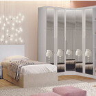 Modulado Closet Completo Espelhado 5 Portas 6 Gavetas - Rizon