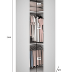 Modulado Closet Completo Espelhado 5 Portas 6 Gavetas - Rizon