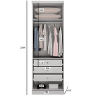 Modulado Closet Completo Espelhado 5 Portas 6 Gavetas - Rizon