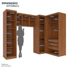 Modulado Quarto Infantil 6 Peças Liz Espresso Móveis Cinamomo