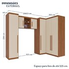 Modulado Quarto Infantil 6 Peças Liz Espresso Móveis Cinamomo