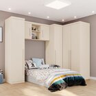 Modulado Quarto Infantil 6 Peças Liz Espresso Móveis Off White
