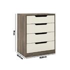 Módulo 04 Gavetas Castanha Off White