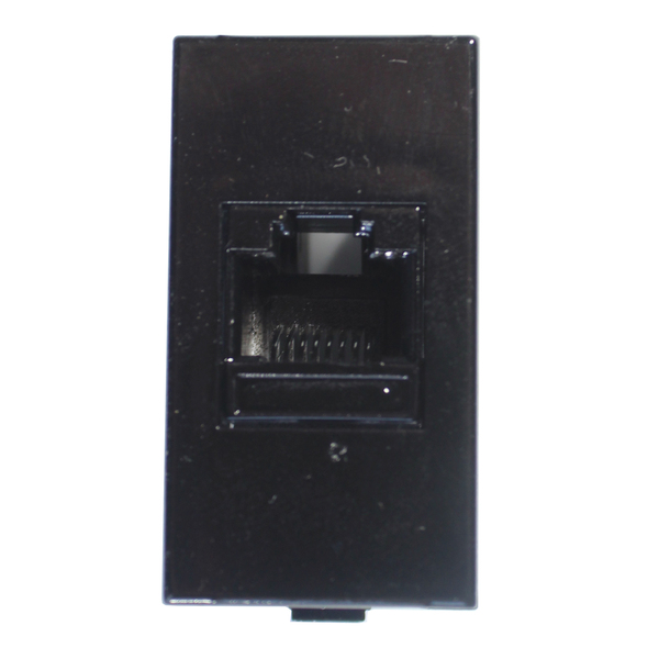MÓDULO - 1 TOMADA RJ45 (PRETO BRILHANTE) - LX