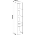 Módulo 2 Portas 1 Nicho Coringa Requinte+  Macadâmia/branco L