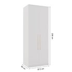 Módulo 2 Portas 3 Gavetas Com Gaveteiro 100% Mdf Decor  Branco