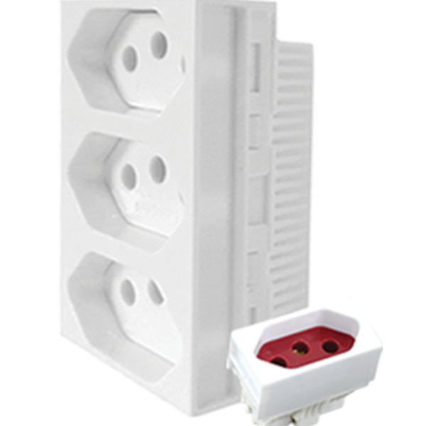 Módulo 3 Tomadas 2p+t 10a - Ilumi