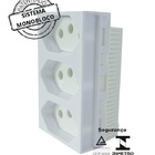 Módulo 3 Tomadas 2p+t 10a - Ilumi