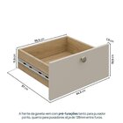 Módulo 45x40 2 Gavetas Frame Cabecasa Madeiramadeira Acácia/a