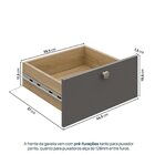 Módulo 45x40 2 Gavetas Frame Cabecasa Madeiramadeira Acácia/g