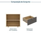 Módulo 45x40 2 Gavetas Frame Cabecasa Madeiramadeira Acácia/g