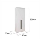 Módulo 700 Mm 2 Portas Com Prateleiras  Branco