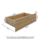 Módulo 70x40 2 Gavetas Frame Cabecasa Madeiramadeira Acácia