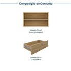 Módulo 70x40 2 Gavetas Frame Cabecasa Madeiramadeira Acácia