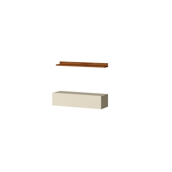 Módulo 99,6cm 1 Gaveta 1 Prateleira Isabela  Cinamomo Mel/off