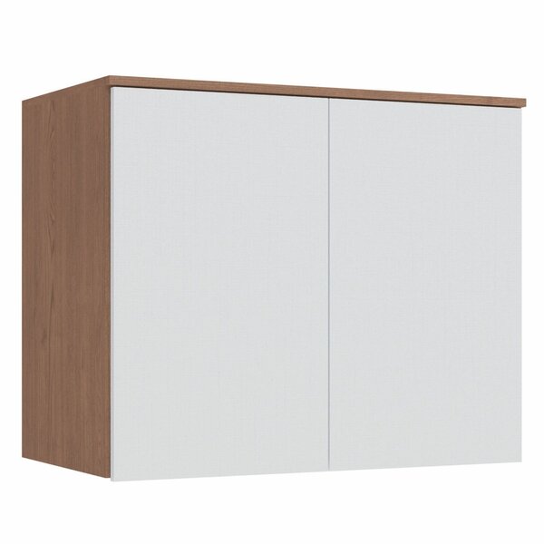 Módulo Aéreo 2 Portas Requinte+ 100% Mdf Macadâmia/branco Line