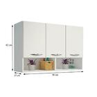 Módulo Aéreo Branco Lindo Com 3 Portas Multiuso