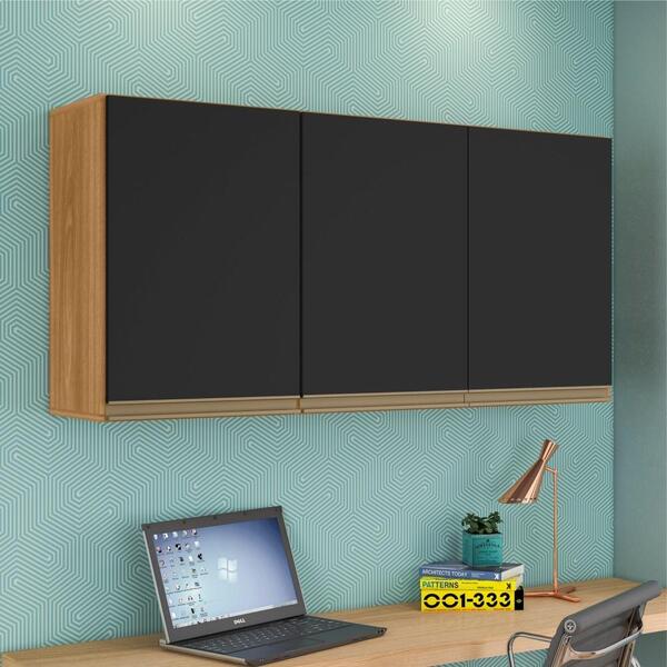 Modulo Aéreo Dallas 3 Portas Nature Preto Fosco