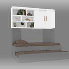 Módulo Aéreo Infantil 2 Portas Com Nichos Branco Brilho Madri