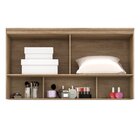 Módulo Aéreo Para Cama Casal 4 Portas 3 Nichos  Carvalho