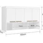 Módulo Aéreo Para Cama De Casal Mdf Lotus Belmax Branco