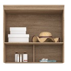 Módulo Aéreo Para Cama De Solteiro Mdf Lotus Belmax Carvalho