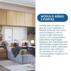 Módulo Aéreo Para Quarto 3 Portas Elegance Níquel/angelin