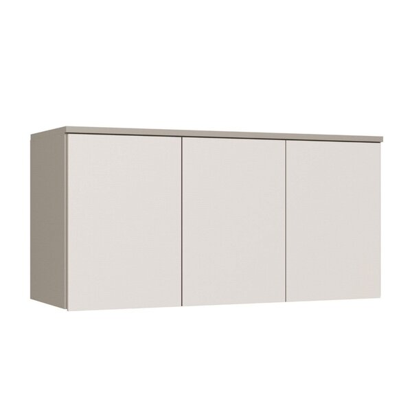 Módulo Aéreo Para Quarto 3 Portas Elegance Niquel/blanc