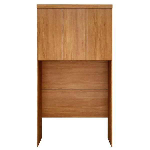 Modulo Aéreo Safira Solteiro Em Mdf Com 3 Portas Cumaru