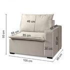 Módulo Braço Direito Para Sofá Modular Ibi 105cm Cabecasa Mad