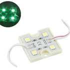 Módulo C/4 Leds Alto Brilho 12v Ip65 5050 36x36x4 - Verde
