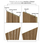 Módulo Cabeceira Ubatuba Ripado Mdf 66x40cm Linea Brasil