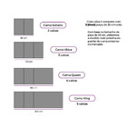 Módulo Cabeceira Ubatuba Ripado Mdf 66x40cm Linea Brasil