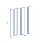 Módulo Cabeceira Ubatuba Ripado Mdf 66x40cm Linea Brasil