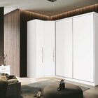 Módulo Canto 1 Porta 5 Prateleiras 100% Mdf Decor Branco