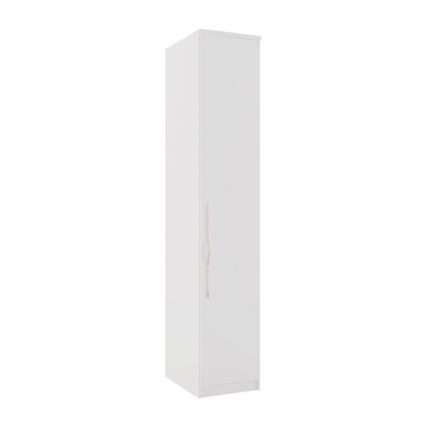 Módulo Canto 1 Porta 5 Prateleiras 100% Mdf Decor Branco