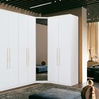 Módulo Canto 1 Porta Com Espelho 100% Mdf Decor Branco