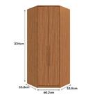 Modulo Canto Closet 2 Portas Setiba Rimo Freijo