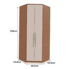 Modulo Canto Closet 2 Portas Setiba Rimo Freijo/off White