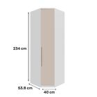 Modulo Canto Diagonal 1 Porta Setiba Rimo Branco/off White