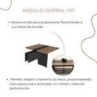Módulo Central Y37 Para Extensão Da Mesa De Reunião Nogal/pre