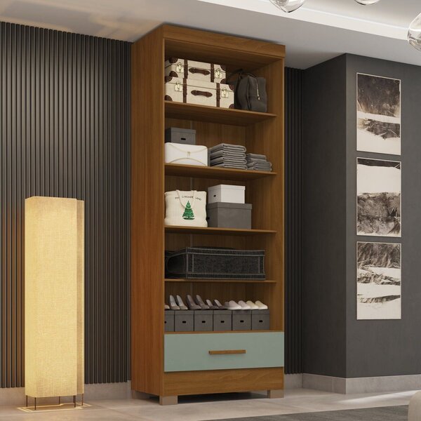 Módulo Closet 1 Gaveta Para Quarto Espresso Móveis Cinamomo/v