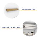 Módulo Closet 1 Gaveta Smart Versatile Espresso Móveis Branco