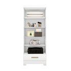 Módulo Closet 1 Gaveta Smart Versatile Espresso Móveis Branco