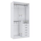 Módulo Closet 200x45x100 C/ 5 Gavetas E Cabideiro Duplo M367.b