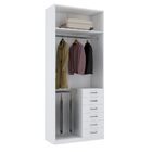 Módulo Closet 240x45x100 C/ 6 Gavetas E Cabideiro Duplo M482.b
