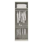 Módulo Closet 2 Portas 2 Cabideiros Branco Mat Prime Plus Luciane