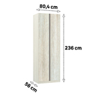 Módulo Closet 2 Portas 2 Cabideiros Legno Crema Prime Plus
