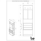 Módulo Closet 2 Portas 3 Gavetas Clothes  Espresso