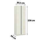 Módulo Closet 2 Portas 3 Gavetas Kashmir Prime Plus Luciane